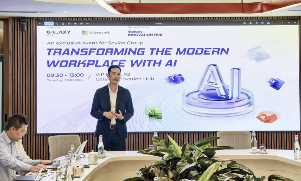 Ông Lưu Bá Dũng – Phó Tổng Giám đốc, Galaxy One chia sẻ tại workshop 