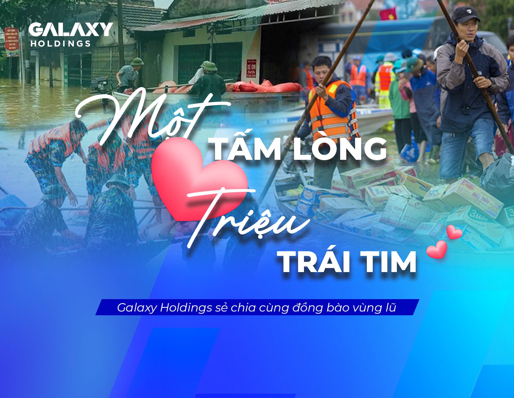 Galaxy Holdings ủng hộ hơn 200 triệu, hỗ trợ người dân miền Trung khắc phục thiệt hại do bão lụt