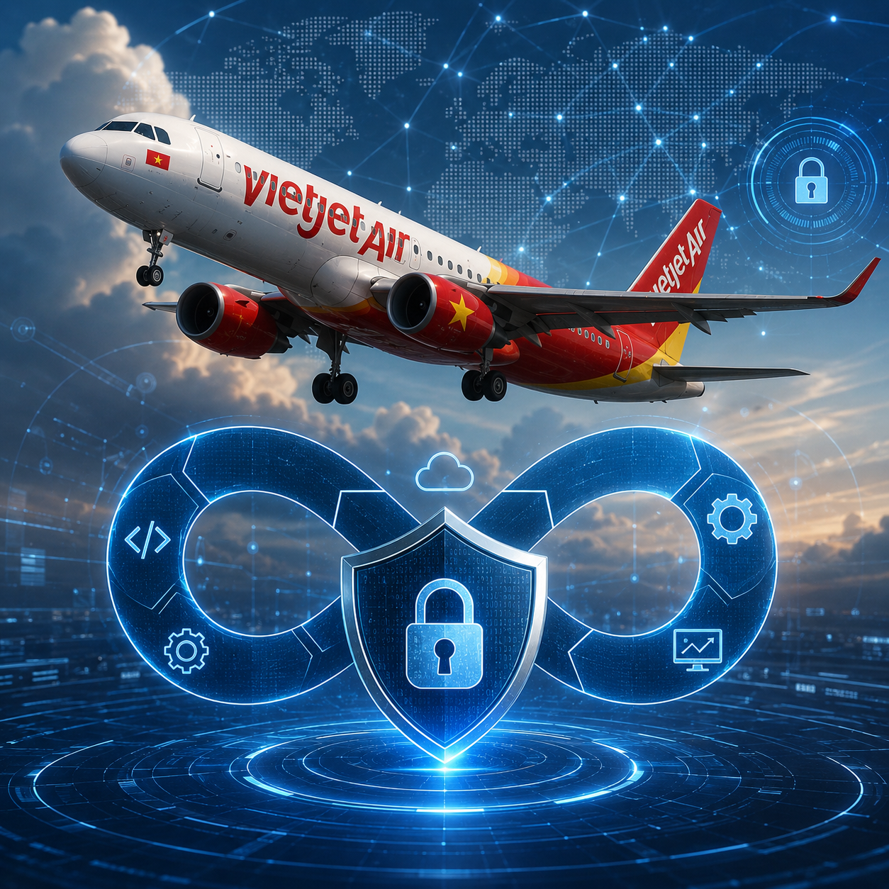 GIẢI PHÁP DEVSECOPS TOÀN DIỆN CHO HỆ THỐNG HÀNG KHÔNG VIETJET AIR