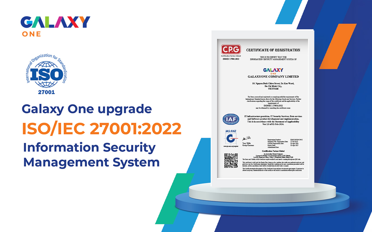Galaxy One upgraded ISO/IEC 27001:2022