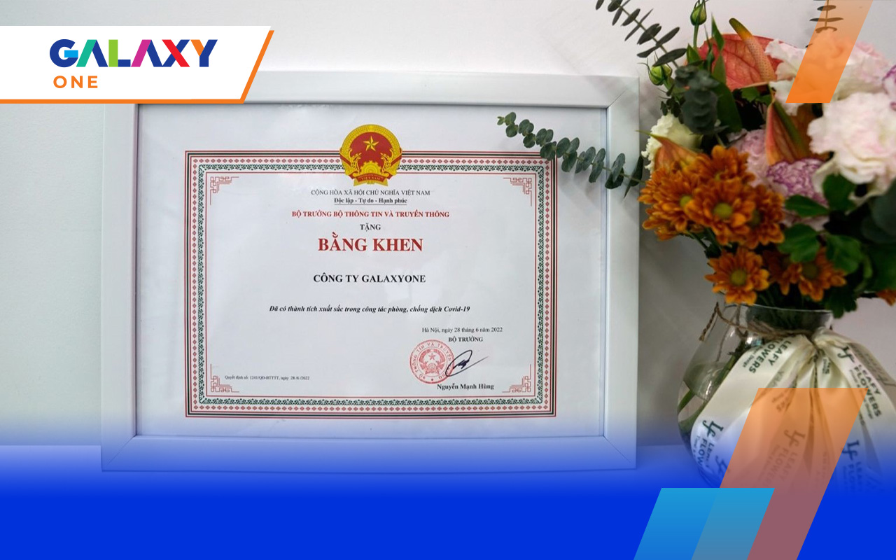 Galaxy One Is Honored To Receive A Certificate Of Merit From The Ministry Of Information & Communications